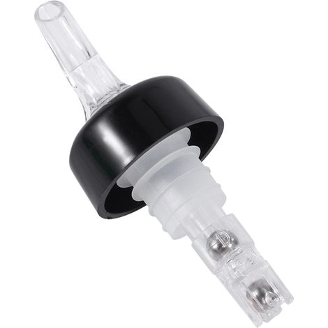 Déversoir à vin transparent pour bouteille, bec verseur à débit libre pour spiritueux avec mesure intégrée en plastique. (1/5)