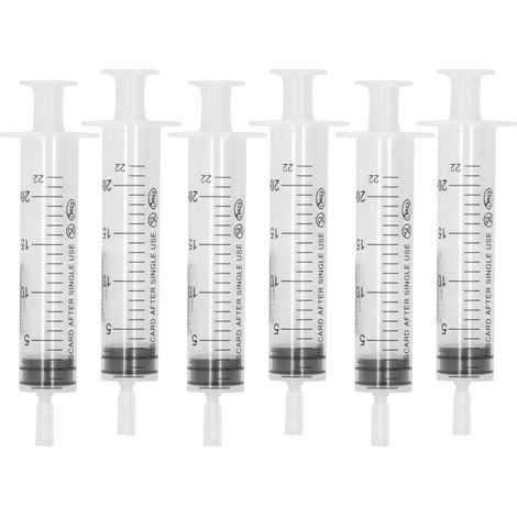 6 seringues de 20ml avec bouchon pour remplissage de parfum, maquillage liquide et tonique (1/5)