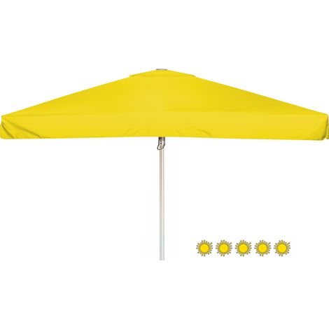 Doppler Sonnenschirm/ Großschirm "Telestar" 400 x 400 cm, gelb, mit Volant, Bezug aus 100% Polyester, Gestell aus Aluminium, 25 kg Sonnenschirm / Großschirm "Telestar 400 x 400", inkl. Schutzhülle, g (1/5)