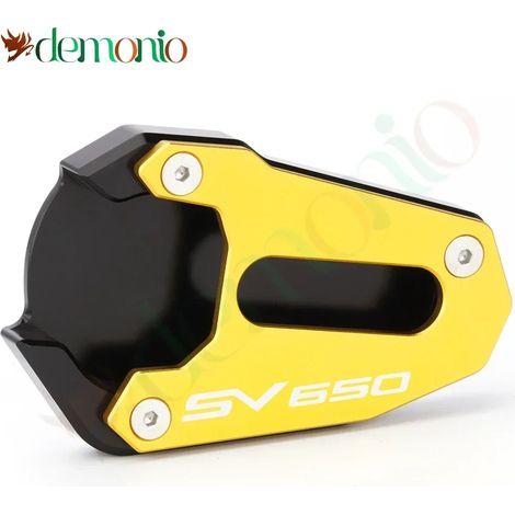 (SV650-Golden) Compatible avec les motos Suzuki SV 650, SV650 et SV650X : béquille latérale, extension et support (modèles 2018, 2019 et 2020). (1/4)