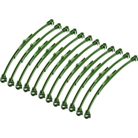 Robuste Pflanzenstütze aus Kunststoff, 12 Stück, grün, 25,4 mm, für Tomatenpflanzen und Klettergemüse