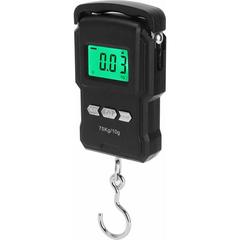 Tragbare elektronische Waage, 75 kg, mit Maßband, LCD-Anzeige, für Pakete und den Hausgebrauch. (1/5)