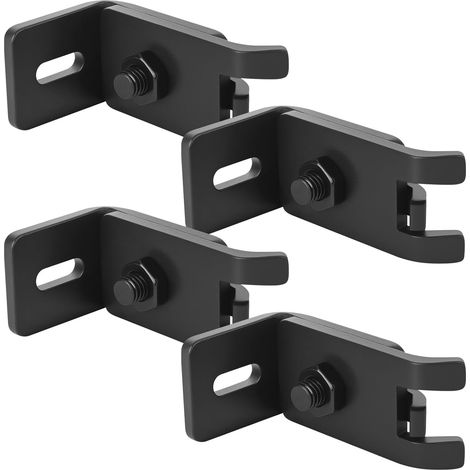 4 Pièces Supports de Fixation Murale Connecteurs Angle Profilés, pour Clôtures à Double Fil, Panneaux Grillagés Muraux (1/5)