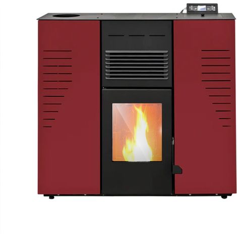 Poêle à granulés étanche Slim Astral 12 kW Bordeaux Sannover (1/2)