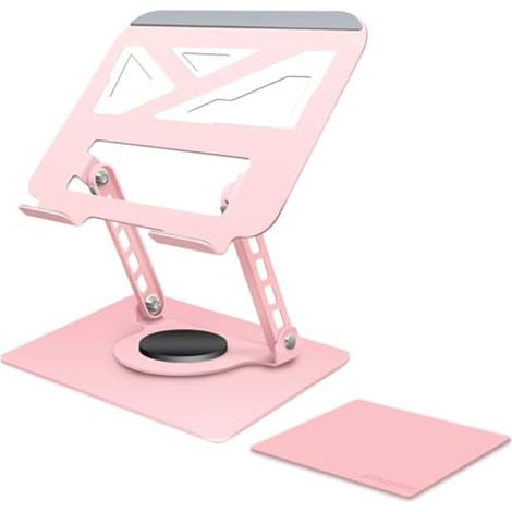 Support rotatif à 360° pour ordinateur portable, design ergonomique et réglable, en métal, convient aux ordinateurs portables de 10 à 16, idéal pour le bureau et les voyages, pliable et (1/5)