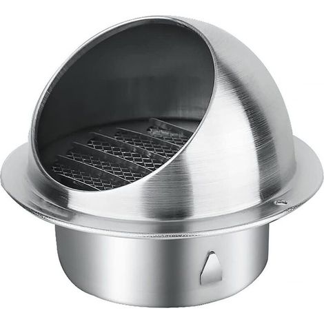 Rundes Lüftungsgitter aus Edelstahl für Außenwandlüftungen – Klappdeckel für Lüftungsgitter – 80 mm (1/5)