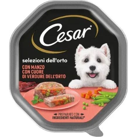 Cesar Cane Selezioni dell'Orto 150gr Manzo con Cuore di Verdure dell'Orto