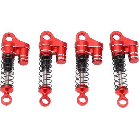 4 amortisseurs RC rouges en alliage d'aluminium à ressort haute élasticité pour voiture RC Scx24 1/24 (1/5)