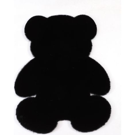 Tapis ours pour chambre à coucher - 45 cm x 60 cm - Noir (1/5)