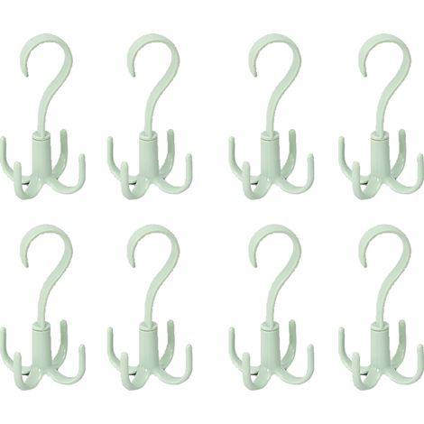 Crochet de rangement rotatif à 4 griffes pour écharpes, sac ceinture, multi-usages, vert nordique (1/5)
