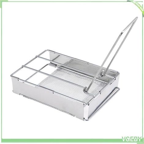 Grille-pain de camping - FAFEICY - Pliable - Acier inoxydable - Poignée longue - Léger 152 g (1/4)