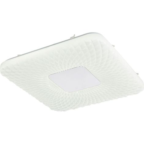 LED Deckenleuchte Sternenhimmel Deckenlampe Fernbedienung Tageslicht Wohnzimmerleuchte Decke dimmbar, CCT weiß, 1x 24W 1600Lm, LxBxH 43x43x4,6 cm Globo 41343-24