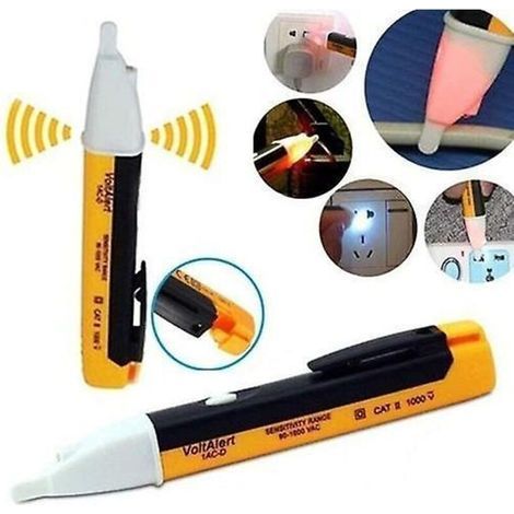 Berührungsloser digitaler elektrischer Prüfstift für Spannungsprüfung und Ortung stromführender Kabel – Blauer Prüfstift (1/3)
