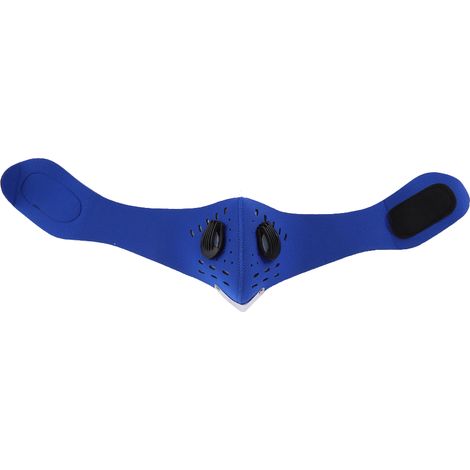 Visière de protection anti-poussière à charbon actif, élastique et respirante, pour le cyclisme en extérieur (bleue) (1/5)
