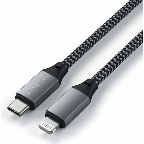 Satechi - USB-C - Lightning-Kabel 25 cm (Space Grau)