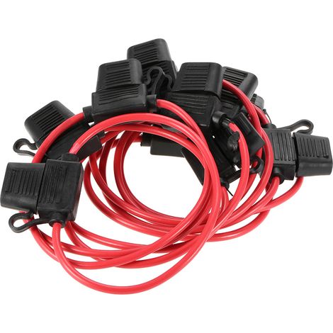 Packung mit 10 Standard-12V-DC-40A-Inline-Sicherungshaltern, spritzwassergeschützt, für Auto und Fahrrad. (1/5)