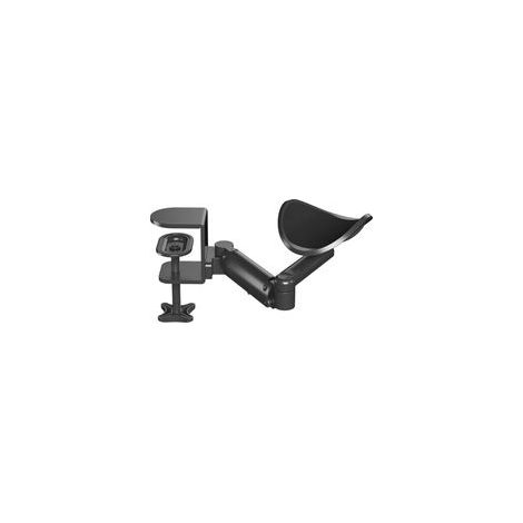 Repose Bras Ergonomique, Support de Bras D'ordinateur Pivotant 360°, Extension de Bureau D'ordinateur 342 mm, Repose Poignet Réglable, Aluminium, Charge 12 kg, Noir (1/5)