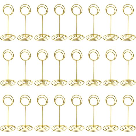 24 porta numeri da tavolo dorati per matrimoni (1/5)