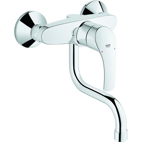 Wand-Spültischmischer Grohe Eurosmart mit Schwenkauslauf, Ausladung 150 mm, chrom - 31509003