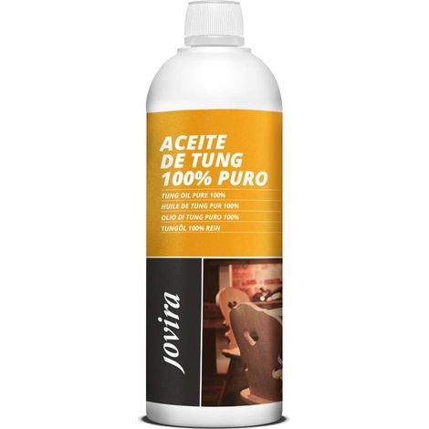 JOVIRA PINTURAS - 500 ml - Olio di tung (100% puro). Adatto per trattare il legno, proteggendolo dal sole e dalla pioggia. Impedisce l'ingresso dell'umidità (500 Mililitros, Incolore) D-36 (1/4)