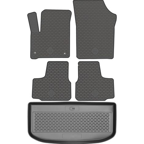 SET di tappetini in gomma per auto e tappetino per il bagagliaio per Skoda Citigo-E Hatchback del 2020
