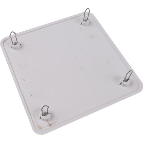 Couverture de boîte carrée 120x120mm – Système de fermeture à pression – Compatible boîte 100x100mm – Couleur blanche – Bematik (1/4)