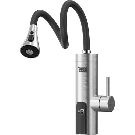 Calentador de agua instantáneo teesa con caño flexible tsa4107 metal (1/5)