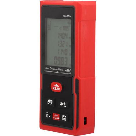 Télémètre Laser Portable 70m / 229,7ft, Mesure Précise et Rapide, Jauge Infrarouge 630-670nm, Outil de Mesure à Main pour Travaux (1/5)
