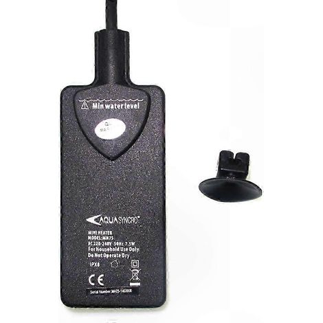 Chauffe-eau aquarium ultra-fin 7.5W 15W 25W, flexible pour réservoir à poissons et tortues, contrôleur de température 220-240V, tige chauffante submersible, mini chauffage pour bac. (1/5)