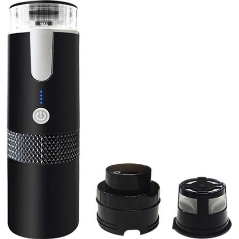 Cafetera portátil - 170 ml - Recargable por USB - Negra (1/5)