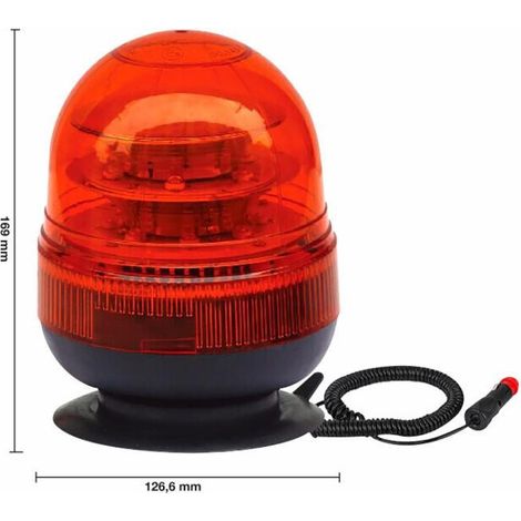 Gyrophare à Led série GEA 12-24v base magnétique (1/2)