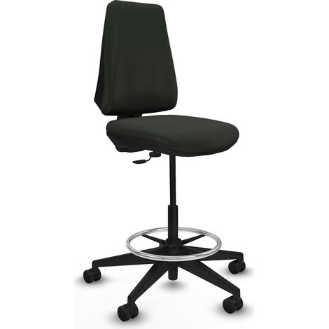 Taburete Elche CP bali negro base piramidal ruedas 65mm nailon