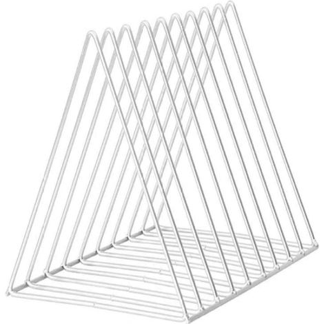 Soporte Para Libros - Soporte Para Revistas De Metal - Organizador De Escritorio Con 9 Ranuras - Triangular - 26 X 18 X 15 Cm (1/5)