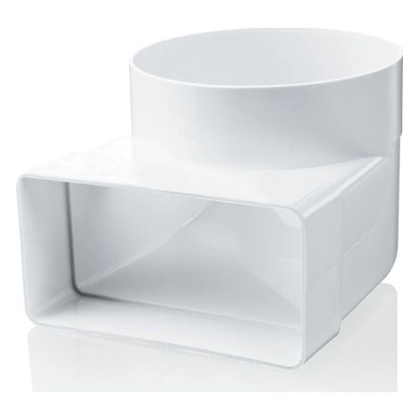 Gomito di collegamento 110x55mm fi 100mm bianco WP030