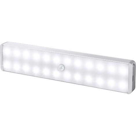 LED-Lichtleiste – 24 LEDs – 150 Lumen – Bewegungsmelder – USB-aufladbar – Kabellos – Für Küchenschränke, Treppenhäuser, Flure – 3er-Pack (1/5)