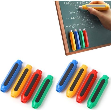 8 pièces Porte Craie, Craie pour Tableau Noir Plastique Porte-Craie, Porte-Craie Réglable, Porte-Craie Coloré, Porte-Craie pour (1/5)
