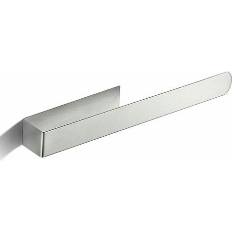 Handtuchhalter ohne Bohren, selbstklebend, Wandmontage, gebürstetes Nickel, Badezimmer, 37 x 4,5 x 4 cm (1/5)