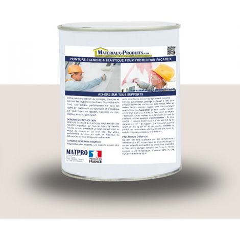 Peinture étanche & élastique pour protection façade - 2.5 Kg Jaune Sahara - MATPRO