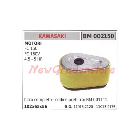 Filtro de aire motor KAWASAKI FC 150 150V 4,5 5 CV 002150