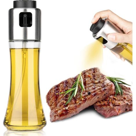 Vaporisateur en acier inoxydable, flacon pulvérisateur multifonctionnel, adapté à l'huile, au vinaigre et autres condiments. (1/5)