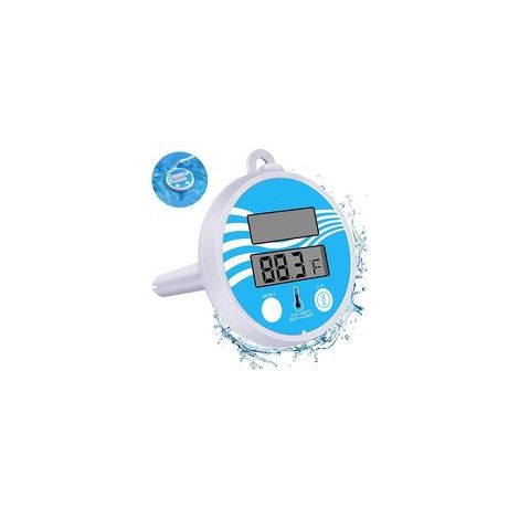 Schwimmendes Poolthermometer, digitales Solar-Poolthermometer mit Seil, großes digitales LCD-Poolthermometer, Poolthermometer für Whirlpoolteiche (1/5)