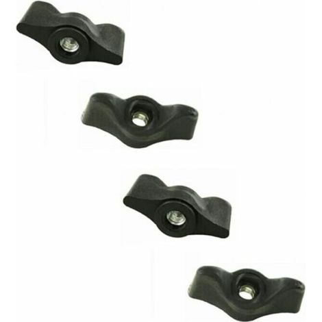 – Lot de 4 écrous papillon M8 tête plastique 40mm – Insert acier galvanisé pour fixation robuste – Usage professionnel et bricolage intensif (1/2)