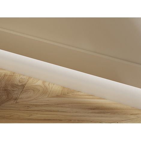 Lot de 3 plinthes en polystyrène L290 x l2 x H5 cm blanc - ARDEO (1/4)