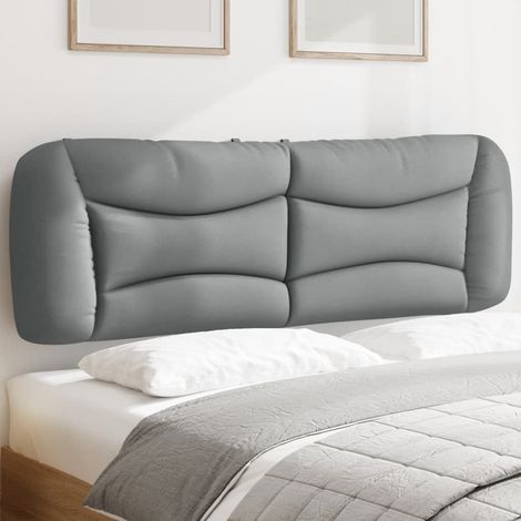 vidaXL Coussin de tête de lit Hvar gris clair 152 cm tissu (1/5)