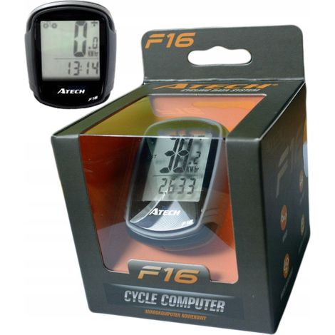 Compteur de vélo 16 fonctions ATECH avec connexion par câble (1/4)