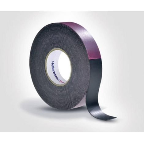 HellermannTyton HTAPE-POWER600 Cinta adhesiva negra 38mm x 6,7m