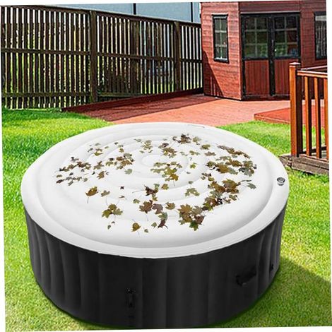 Housse de Spa Gonflable, 160 cm, Ronde, avec Valve de gonflage et dégonflage faciles, Coupe-Vent, imperméable, Anti-Neige et isolée (1/2)