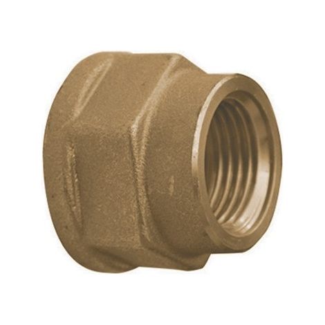 Manicotto ridotto diritto femmina/femmina in ottone giallo 1"1/4 x 1"