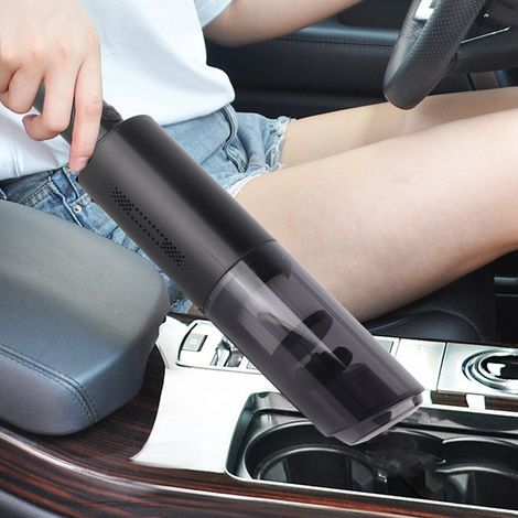 Aspirateur à main filaire noir, puissant et compact, idéal pour la maison et la voiture. (1/5)