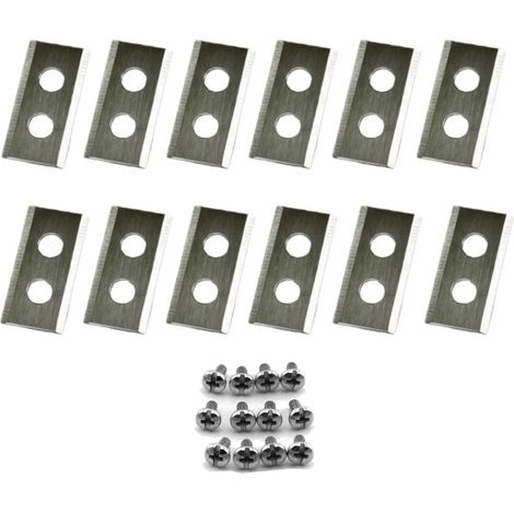 12x Trade-Shop Messer Edelstahl-Klingen 0,9mm Dicke mit Schrauben kompatibel mit Worx Landroid L1500i WG798E M 500B WG755E M1000i WG796E.1 (1/4)